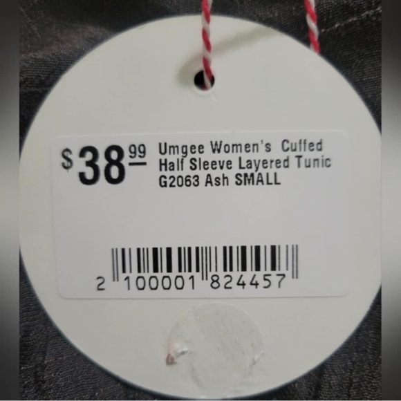 New! Ash Umgee Women's Culled Half Sleeve Layered Tunic Top Size Small NWT - Picture 4 of 5